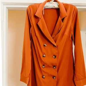 [Do + Be] Burnt Orange Wrap Dress